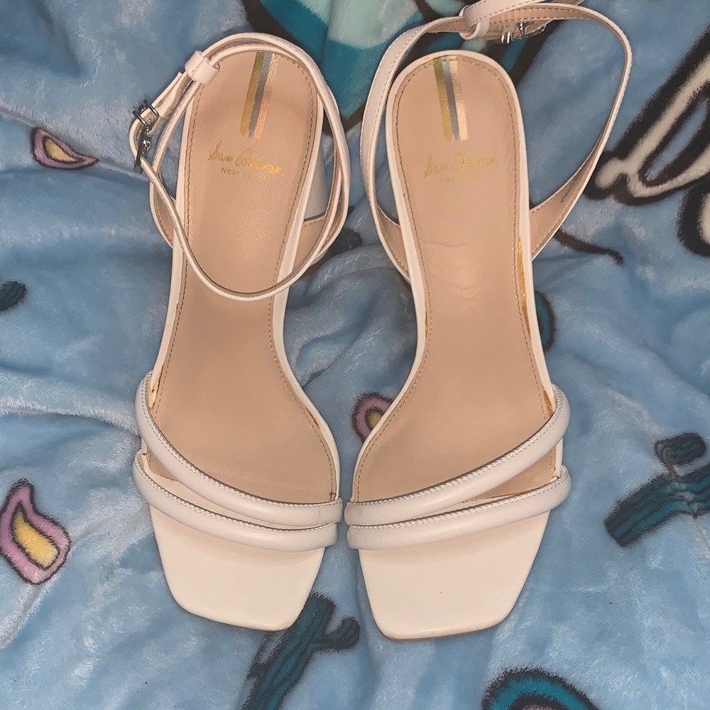 Sam Edelman White Strappy Heels